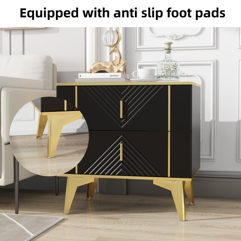 Nightstand With Drawers For Bedroom,nightstands Bedside Tables,bed Side Table,a Set Of Two Bedside Tables