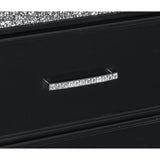 Nightstand of 2x Drawers Faux Crystal Handles