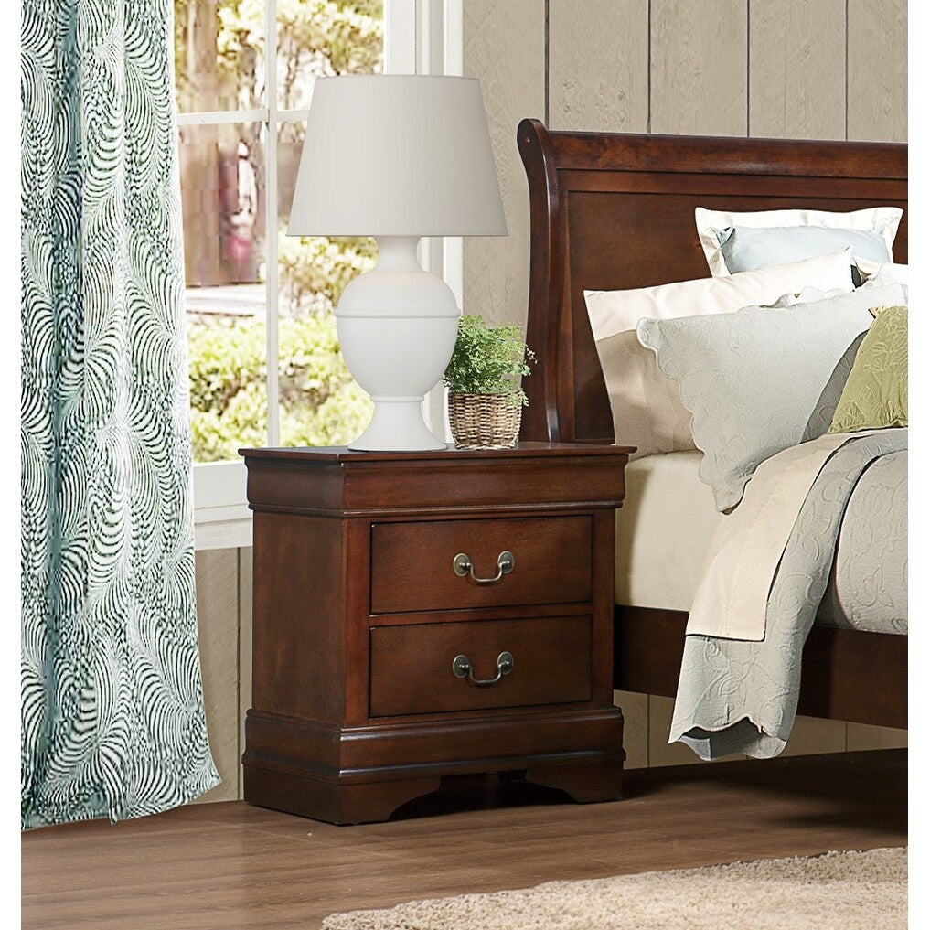 Nightstand of 2x Drawers Traditional Design Bedroom Furniture