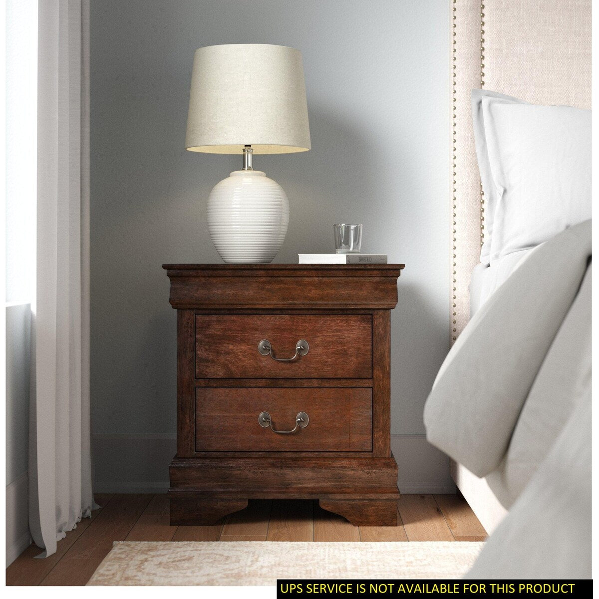 Nightstand of 2x Drawers Traditional Design Bedroom Furniture