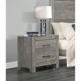 Nightstand of 2x Drawers Transitional Design Bedroom Furniture