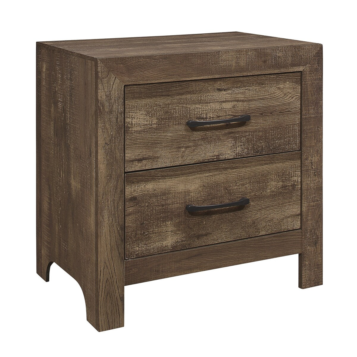 Nightstand of 2x Drawers Transitional Design Bedroom Furniture