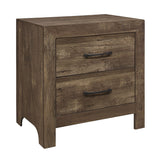 Nightstand of 2x Drawers Transitional Design Bedroom Furniture