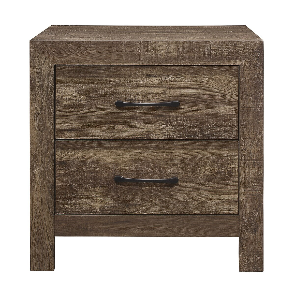 Nightstand of 2x Drawers Transitional Design Bedroom Furniture