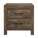 Nightstand of 2x Drawers Transitional Design Bedroom Furniture