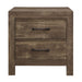 Nightstand of 2x Drawers Transitional Design Bedroom Furniture