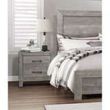 Nightstand of 2x Drawers Transitional Design Bedroom Furniture