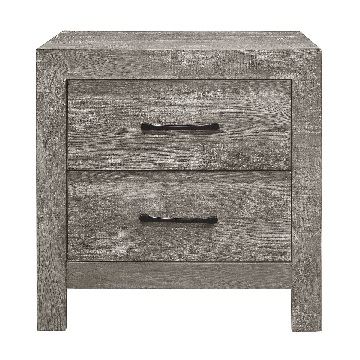 Nightstand of 2x Drawers Transitional Design Bedroom Furniture