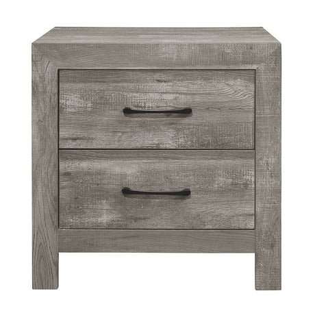 Nightstand of 2x Drawers Transitional Design Bedroom Furniture