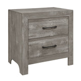 Nightstand of 2x Drawers Transitional Design Bedroom Furniture