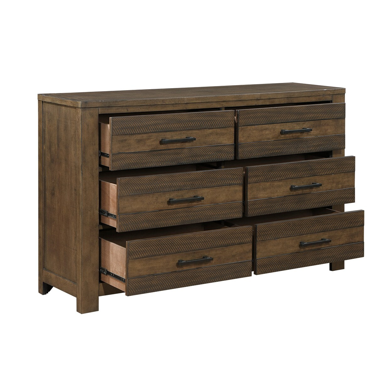 Nightstand of Bold Look Bedroom Furniture Black Handles