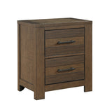 Nightstand of Bold Look Bedroom Furniture Black Handles