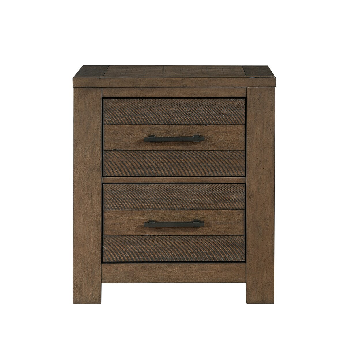 Nightstand of Bold Look Bedroom Furniture Black Handles