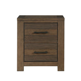 Nightstand of Bold Look Bedroom Furniture Black Handles