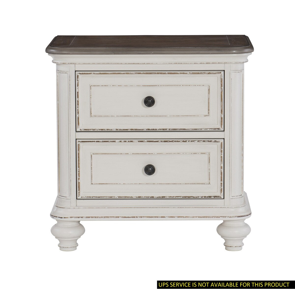 Nightstand of Drawers Black Knobs Traditional Design