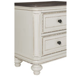 Nightstand of Drawers Black Knobs Traditional Design