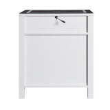 Nightstand with 2 Drawers and an open shelf, Wireless Charging with adjustable LED