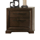 Nightstand with 2 Drawers in Tobacco