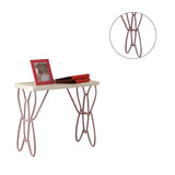 Nightstand with Butterfly Design in White & Light Purple