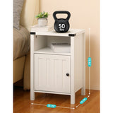 Nightstand with Charging Station and Open Shelf