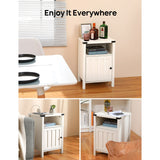 Nightstand with Charging Station and Open Shelf