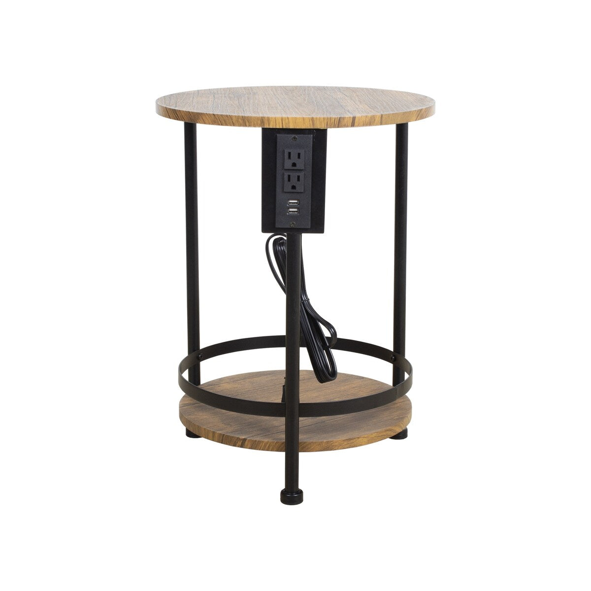 Nightstand with Steel Frame for Living Room and Bedroom