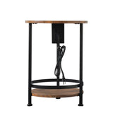 Nightstand with Steel Frame for Living Room and Bedroom