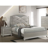 Nightstand with Two Storage Drawers and Bun Feet Solid Wood