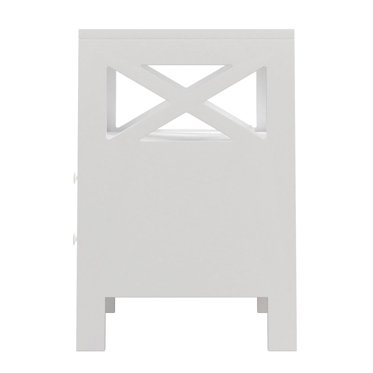 Nightstand with USB Charging Ports and LED Lights, 2 Drawers and Shelf