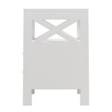 Nightstand with USB Charging Ports and LED Lights, 2 Drawers and Shelf