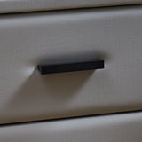 Nightstand, Modern Nightstand with 2 Drawers, Night Stand with PU Leather and Hardware Legs