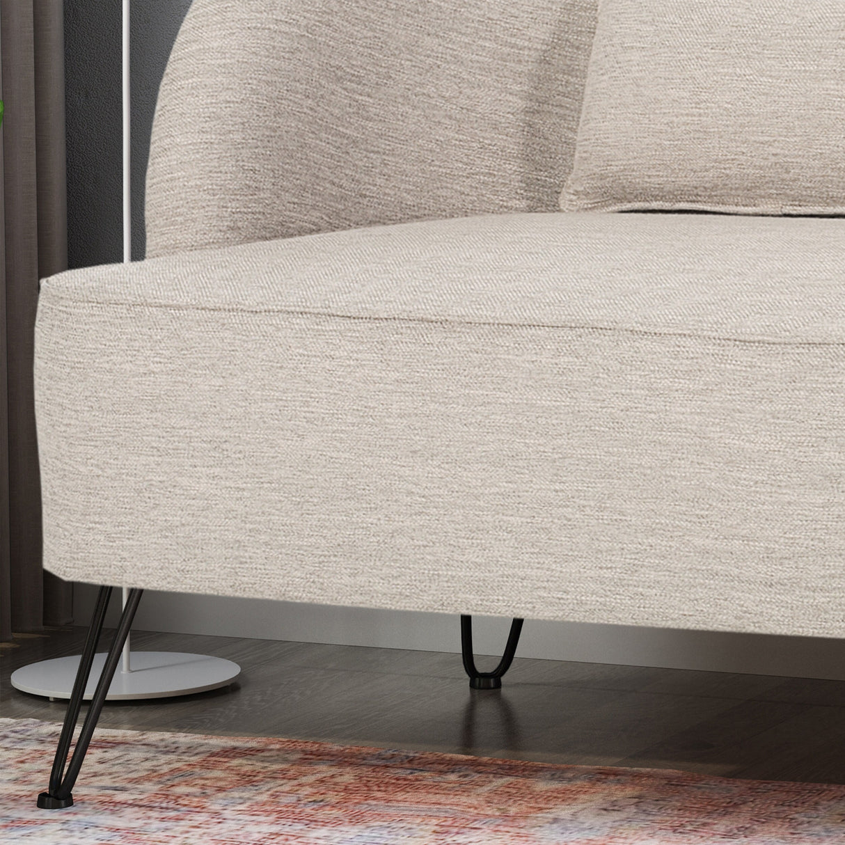 Nilton Modern Fabric Loveseat by Christopher Knight Home