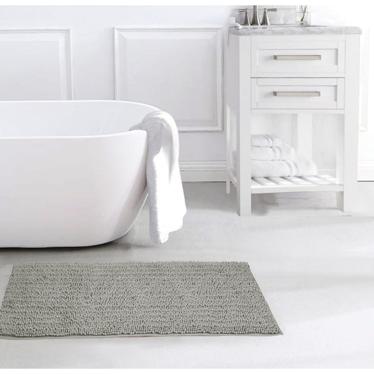 Nina Chenille Oversized Bath Mat 20" x 48"