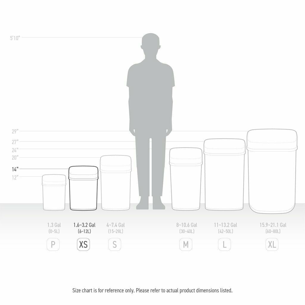 Nine Stars White Plastic 1.8-gal Motion Sensor Trash Can