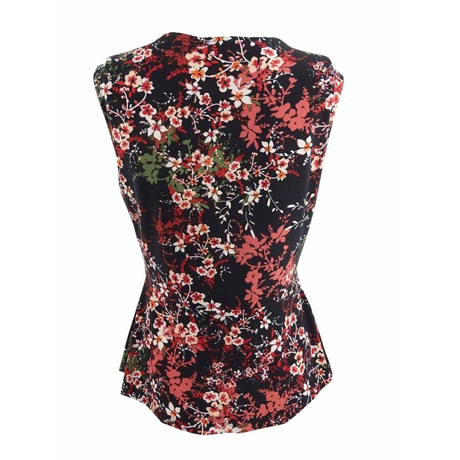 Nine West Women's Printed Peplum Shell