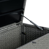 happimess Nino 47.24" Modern Minimalist Outdoor Faux Wicker Deck and Patio Storage Box