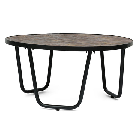 Nita Modern Industrial Handcrafted Wooden Coffee Table by Christopher Knight Home - 35.00" L x 35.00" W x 17.00" H
