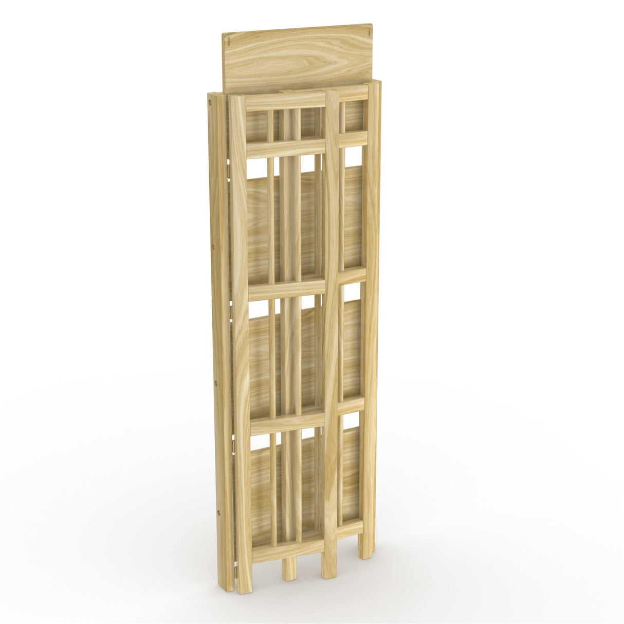 No Assembly Folding Four Shelf Bookcase (16 Inches Wide)