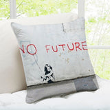 'No Future' Southampton Banksy Art Throw Pillow