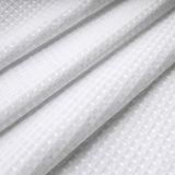 No Hooks Required Waffle Weave Shower Curtain with Snap in Liner Hotel
