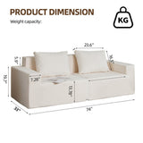 No Installation&Convertible Living room foam sofa