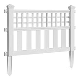 No-dig White Plastic Fencing Set Of 10