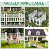 No-dig White Plastic Fencing Set Of 10