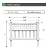 No-dig White Plastic Fencing Set Of 10