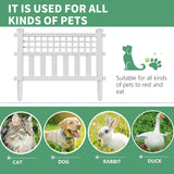 No-dig White Plastic Fencing Set Of 10