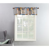 No. 918 Antoinette Patchwork Print Microfiber 3-Piece Kitchen Curtain Valance and Tiers Set