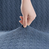 No. 918 Sparta 2-pack Houndstooth Textured Stretch Fit Elastic Dining Chair Cover Pair - 28" x 39"