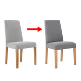 No. 918 Sparta 2-pack Houndstooth Textured Stretch Fit Elastic Dining Chair Cover Pair - 28" x 39"