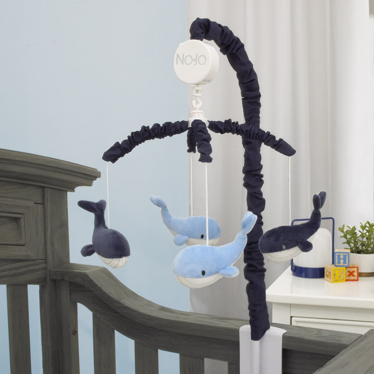 NoJo Nantucket Adventure Baby Blue Musical Mobile