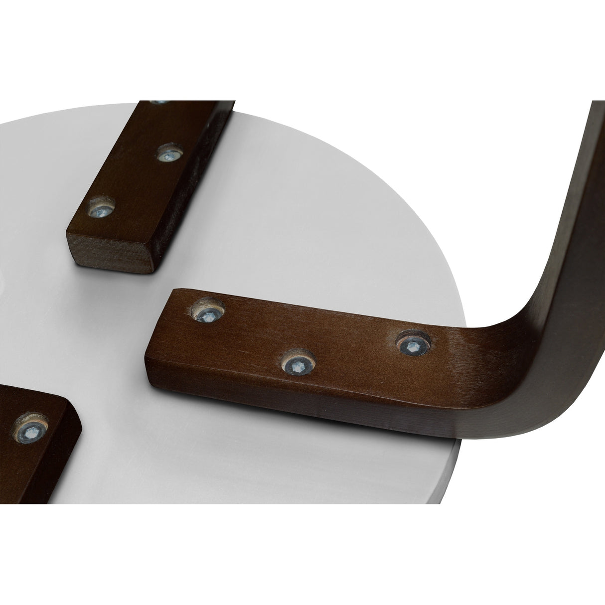Noble Myra Bentwood Stool- Mocha Walnut/Beige